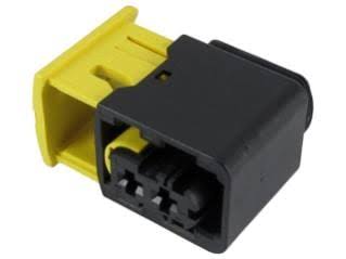 AMP Heavy duty sealed Connector 2 pin Black